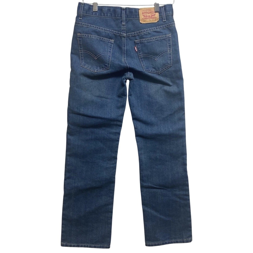 Levis 505 Regular Jeans Kids Size‎ 14 Blue Straight Leg Adjustable Waist